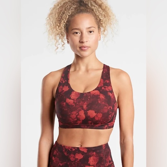 Athleta Other - Athleta Ultimate Printed Sports Bra Frozen Florals